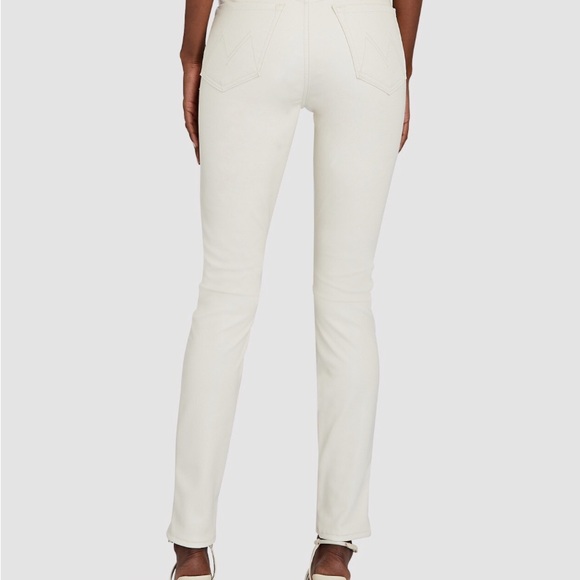 MOTHER Faux Leather The Super Swooner Wax On, Wax Off Egret Beige 27 - Picture 2 of 8